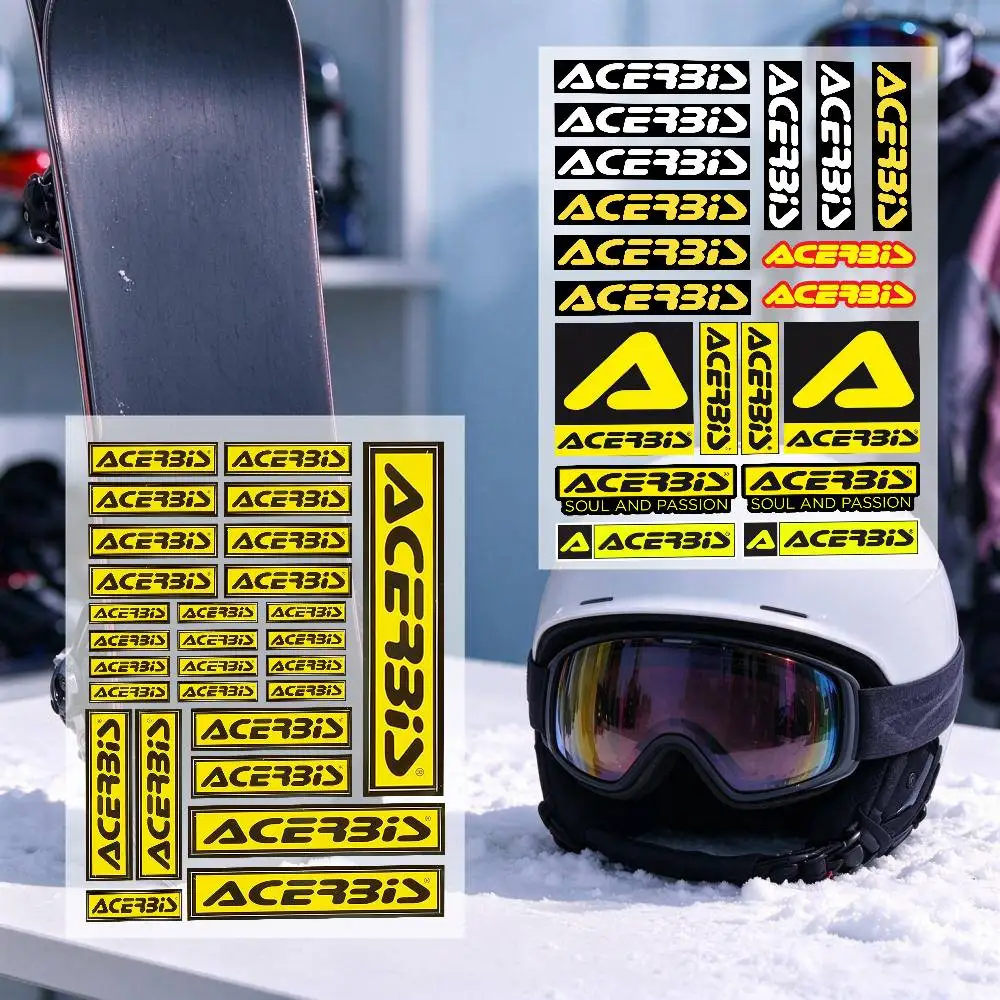 A-cerbiss Off-road motorsport Racing Motorcycle Car Stickers bike Racing Decals Reflective Waterproof Pegatinas Used for Helmet