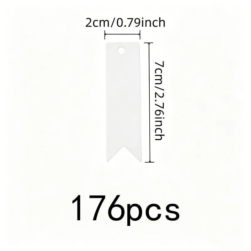 176 pcs Blank Gift Tags, Easy to Write On, Gift Wrapping Decoration Wedding Favor Labels, Blank Smooth Surface