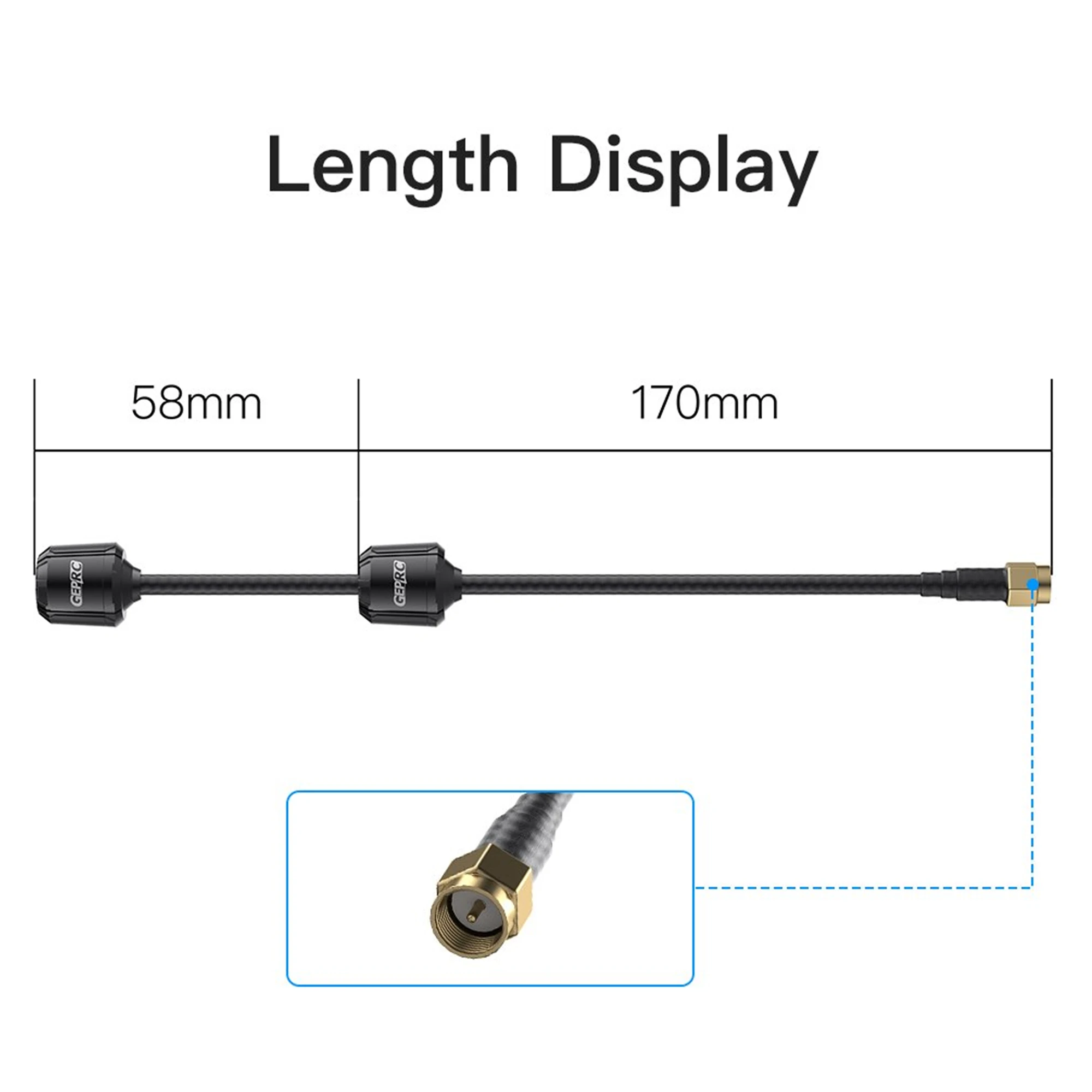 GEPRC Momoda2 5.8G DUAL Antenna RHCP/LHCP 170mm SMA with Enhanced Gain with Dual-core RF for FPV Drone VTX Transmission