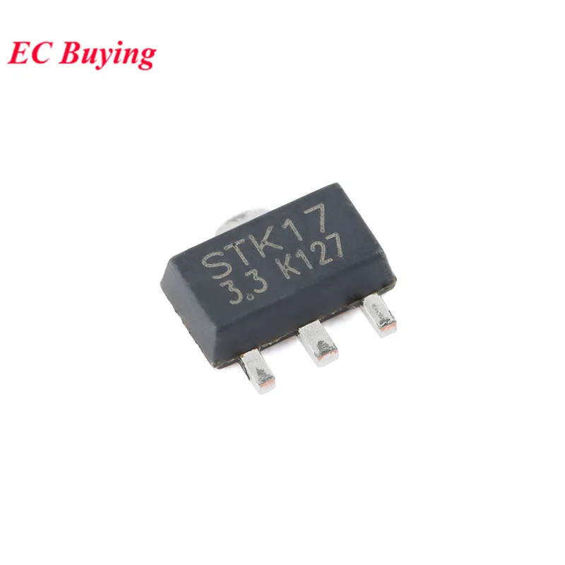 10pcs AMS1117 3.3V 5V 1A SOT-89 AMS1117-3.3S AMS1117-5.0S SOT89 Low Dropout Linear Voltage Regulator LDO IC Chip