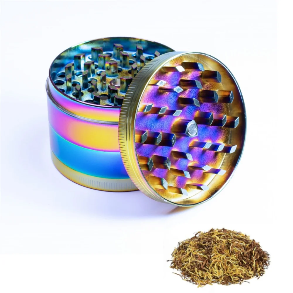 Mini Zinc Alloy Metal Hemp Pepper Pot, Spice Mill, Dry Herb, Smoke, Cigarette Accessories, Herbal Tobacco Grinder 40mm, 4 Layers