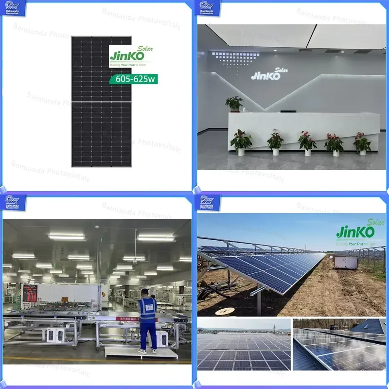 Jinke Solar Panel 600W 605W 610W 615W 620W 625W Half-Cut Bifacial Monocrystalline PV Module 23.5% Efficiency 182mm Cell for