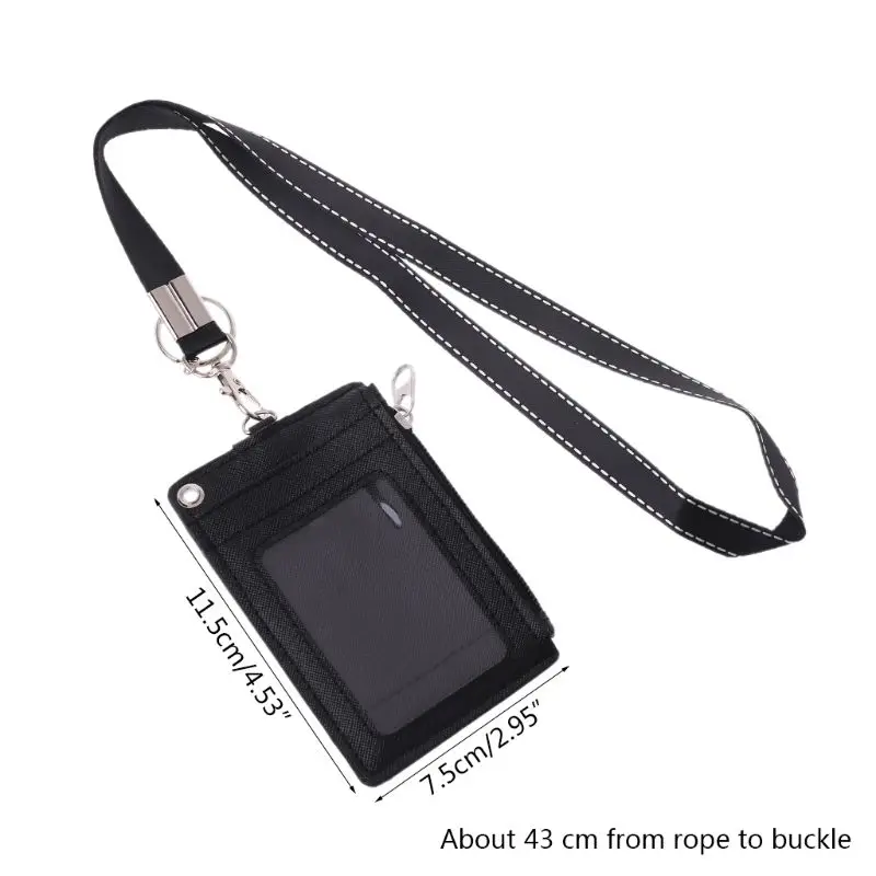 Business Credit Card Badge Coin Purse Holder Neck Strap Lanyard Keychain