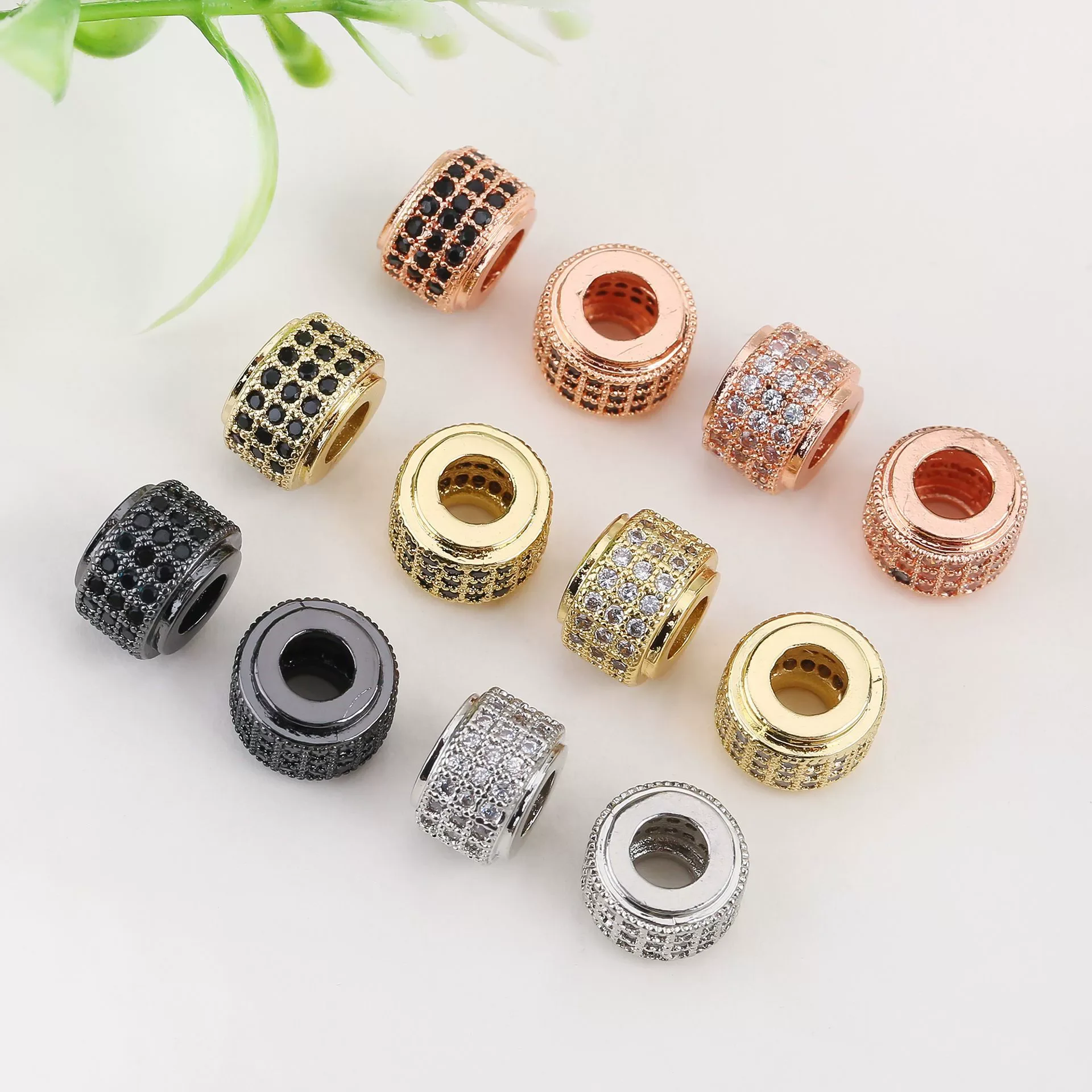 

8 Pieces Jewellery DIY Accessories Copper Spacer Beads Creative Bracelets Necklaces Handmade Jewellery Making Supplies Wholesale