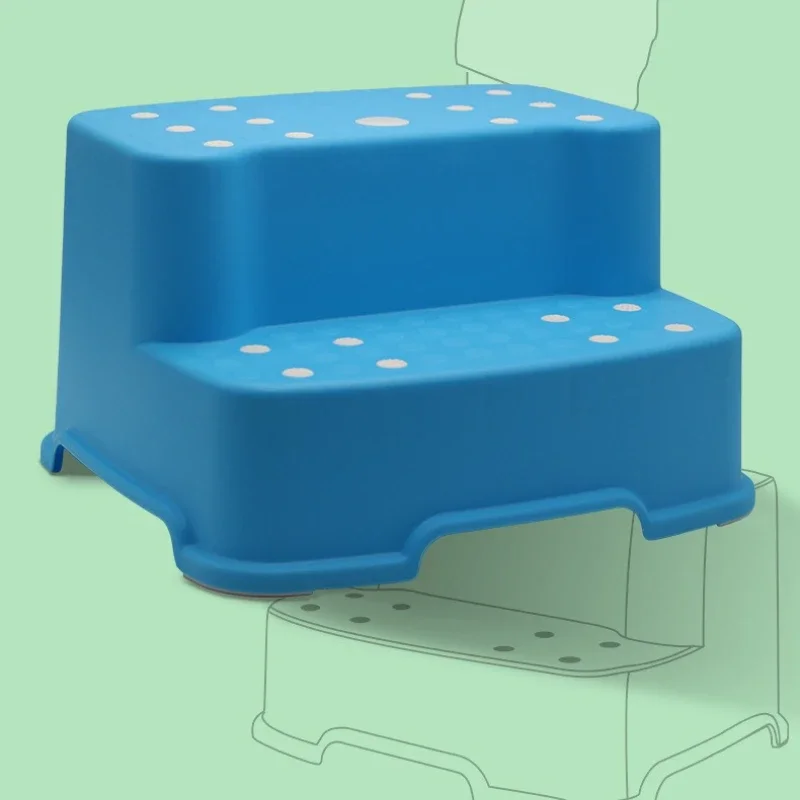 Preschool Child Staircase Stool Baby Hand Washing Steps Toilet Footrest Bench - Non-Slip Washbasin Mat for Toddler's Independenc