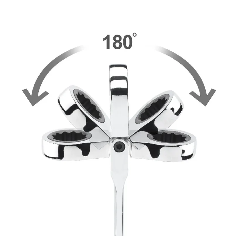 Flexible Ratchet Wrench 20-22mm Spanner Gear Ring Ratcheting Combination Flexi Wrench Kit Metric Flex Head Keys Car Tools