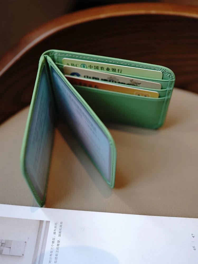 Custom Top Layer Cowhide Cute Small Car Genuine Leather Driver's License Holder Ultra-thin Driver's License Clip Document Card H