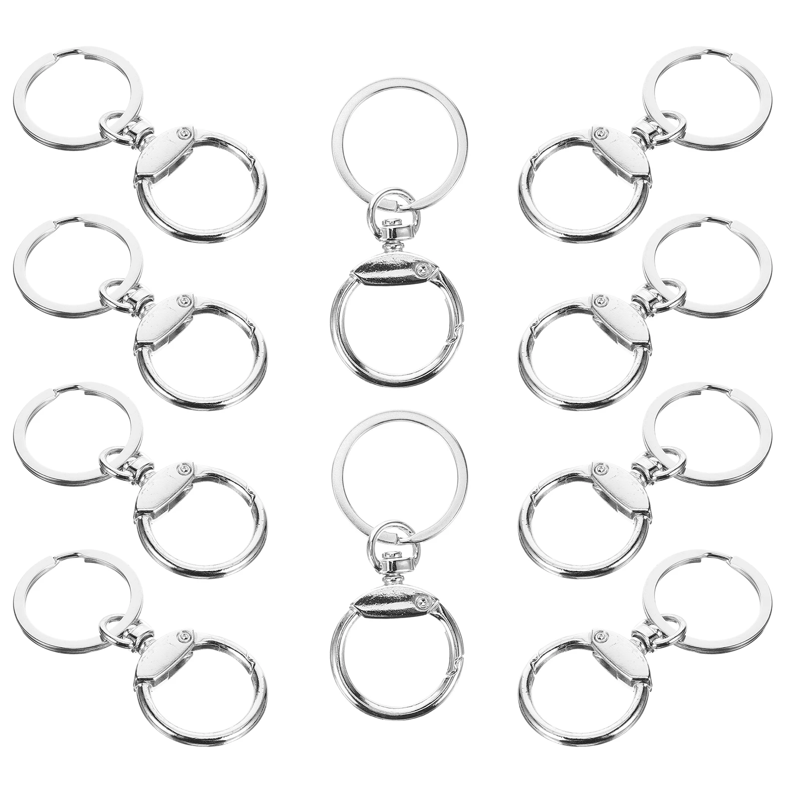 

10pcs Metal Hooks Diy Crafting Keychain Versatile Keychain Accessories Zinc Alloy Key Ring Keys Split Keyrings