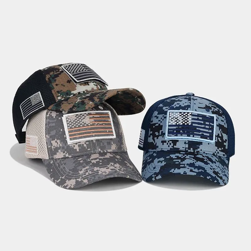 2023 Four Seasons Cotton Camouflage Print Casquette Baseball Cap Adjustable Outdoor Snapback Hats for Men and Women 205