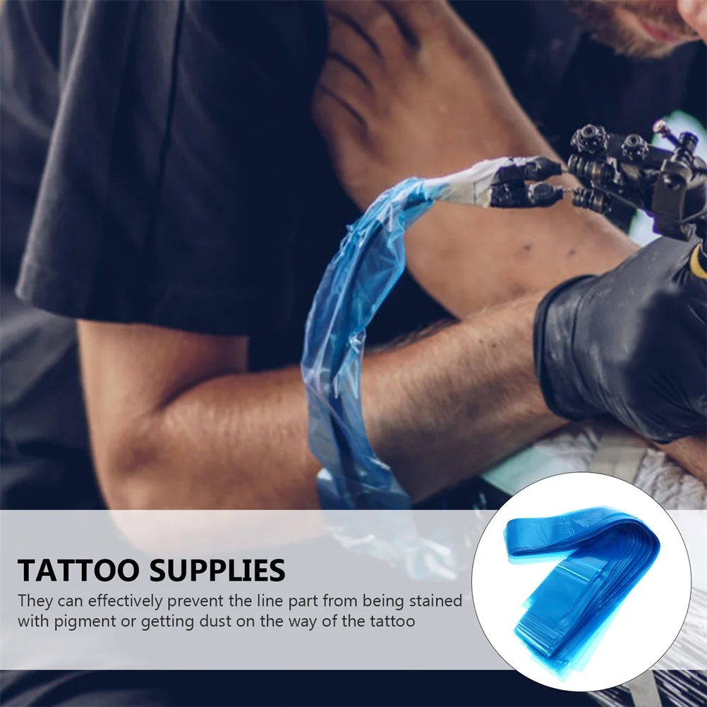 

100pcs Hook Accessories Blue Clip Cord Sleeves Disposable Plastic Tattoo Dust Prevention Hygienic Practical Precision