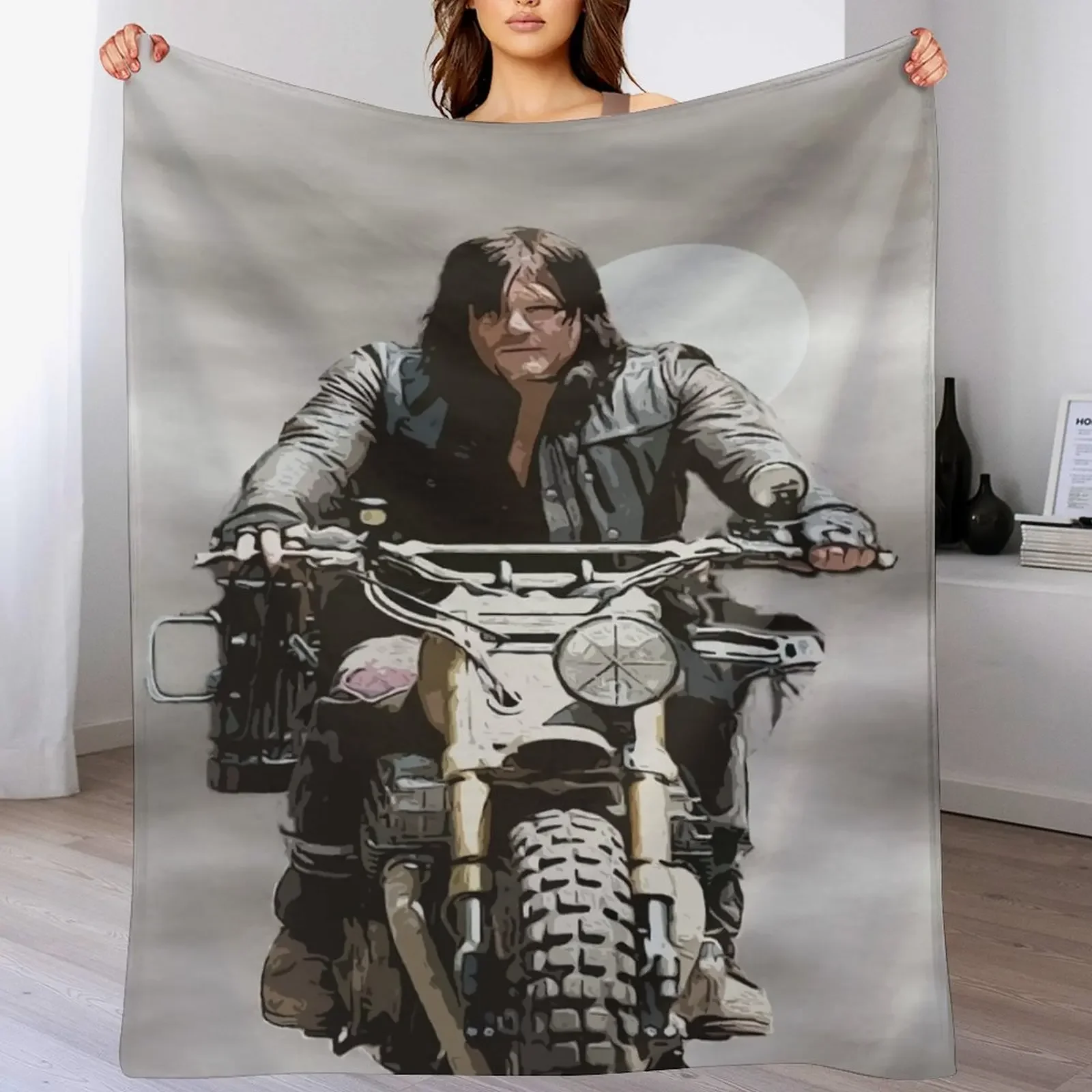 The Walking Dead Daryl Dixon Throw Blanket Anti Shedding Soft Fuzzy Blanket for Home