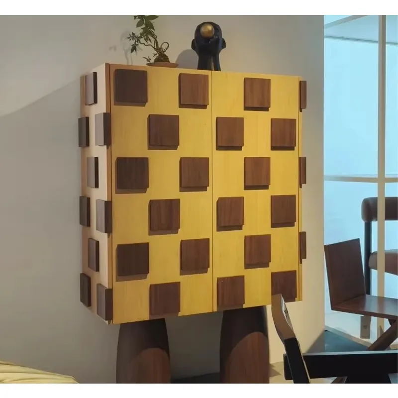 

Color matching modern solid wood decorative cabinets, storage cabinets