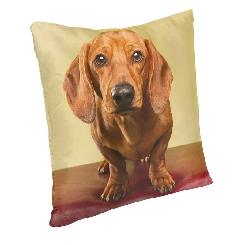 Cute Dackel Dachshund Pillow Case 40x40cm Home Decorative Luxury Badger Wiener Dog Chair Cushion Square Pillowcase