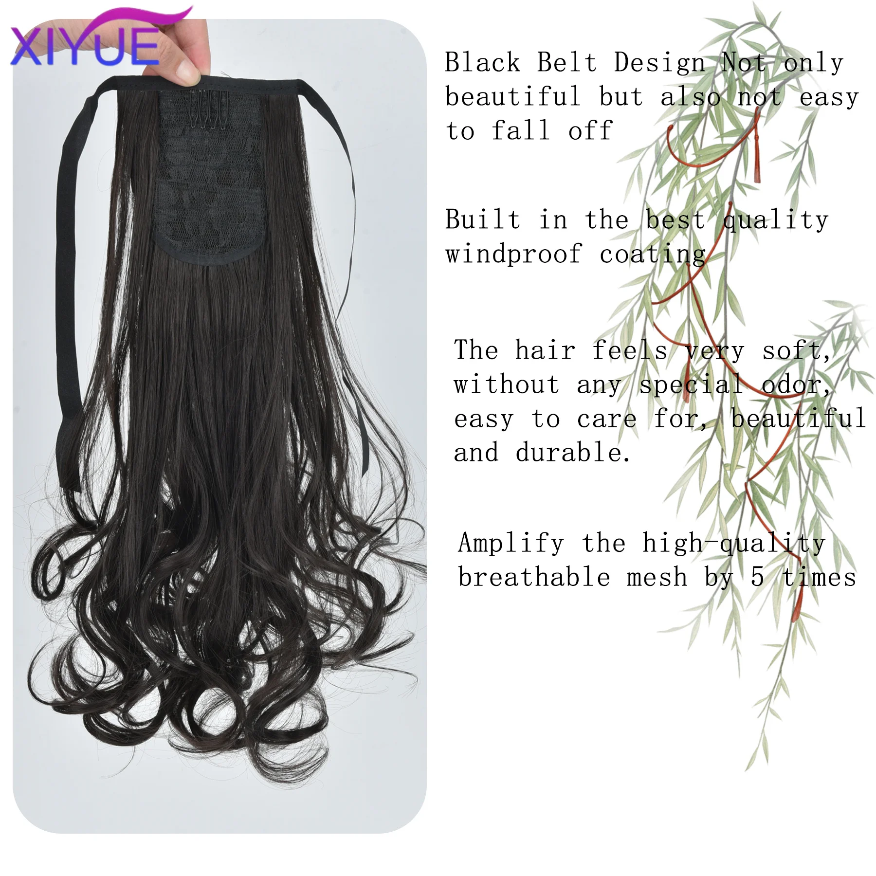 Synthetic Ponytail Hairpiece Women Short Curly Ponytail Clip In PonyTail Hair Extensions Wrap Around On Girl Hair Extension
