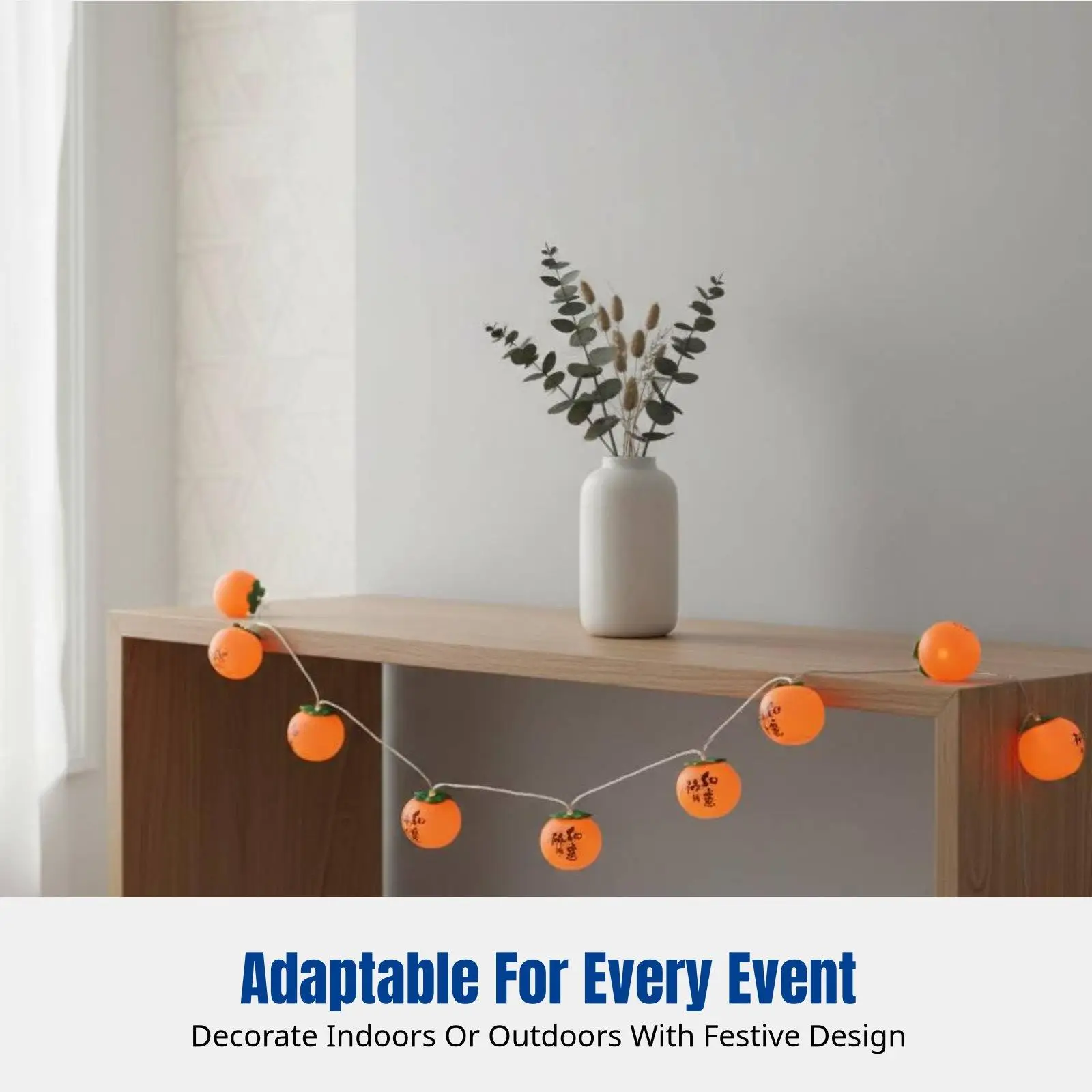Solar Powered Garden Lantern String Warm Orange Glow for Pergola Terrace Balcony Outdoor Use