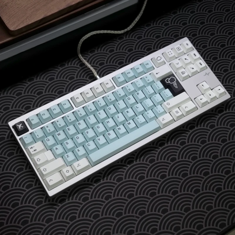ニンバステーマキーキャップセットカスタマイズされた-pbt-昇華チェリープロファイルキーキャップメカニカルキーボード用オリジナルブルー-diy-キーキャップ