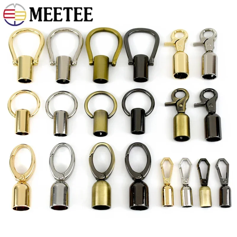 

2/4/10Pcs Metal Buckles Rope Hook Bag Strap Cord Lock Stopper Tassel Clip Clasp Handbag Decor Clamp Hooks DIY Hardware Accessory