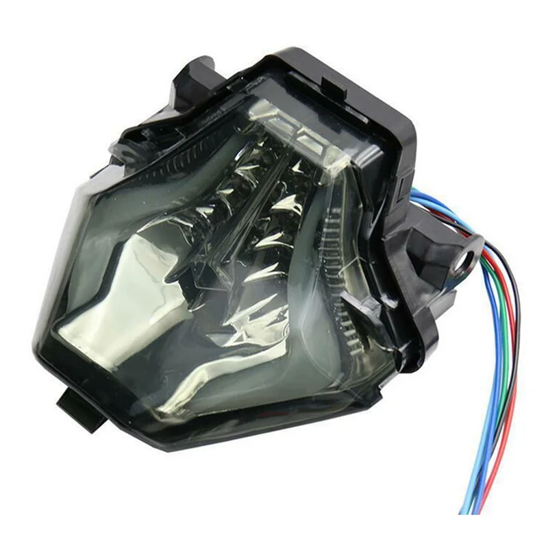 12V LED Tail Light for Motorcycle Off-Road Vehicle Tri-Colour Brake Light Universal Turning Light 10W Red+White Light