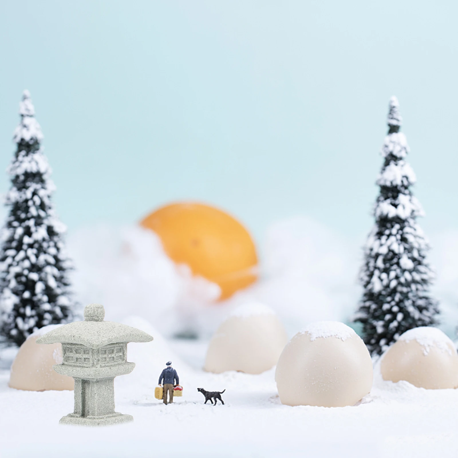 

4Pcs Mini Pagoda Statue Sandstone Decor for Micro Landscape Succulent Plants Moss Bonsai Garden Ornament Pagoda Garden Statue