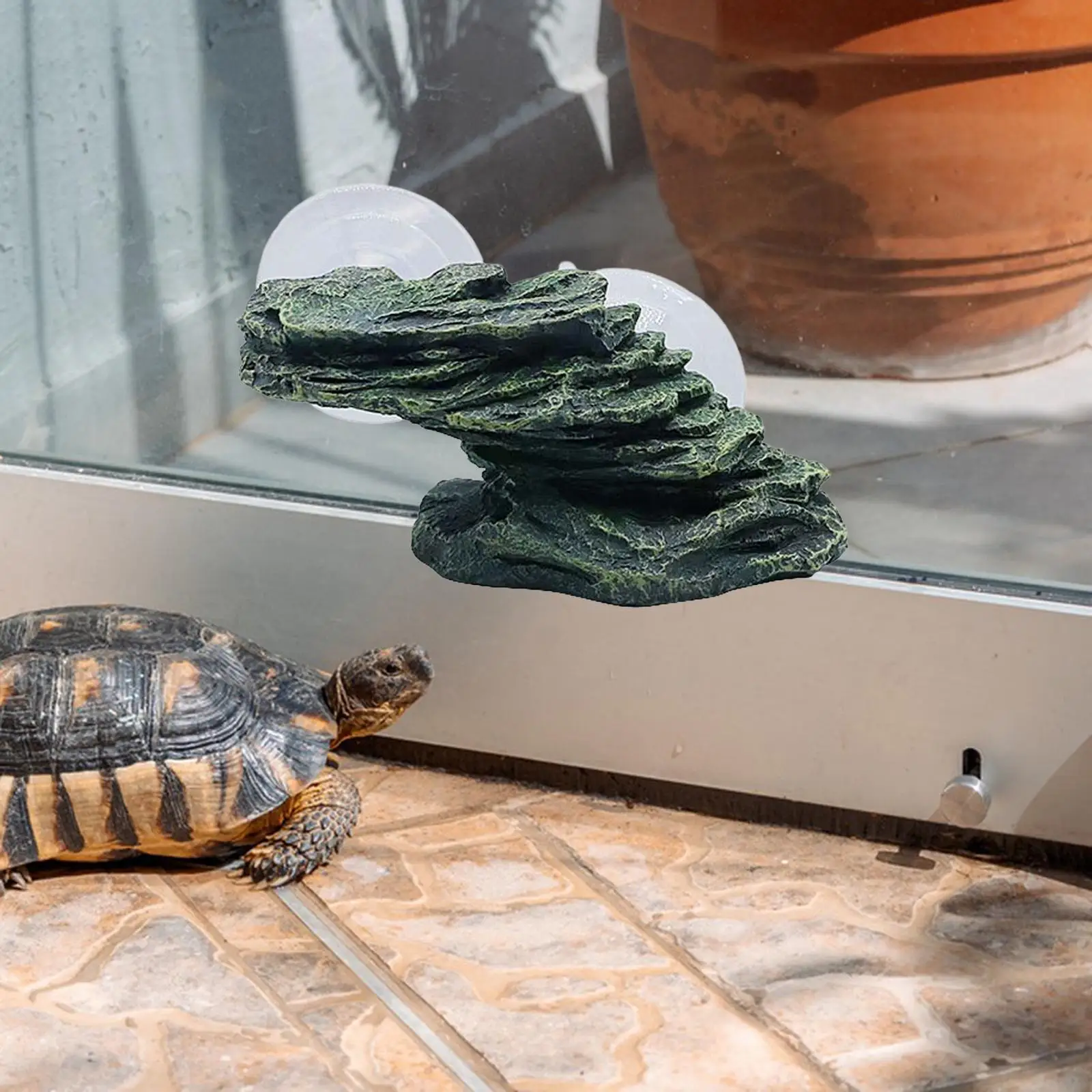 Rock Tortoise Floating Dock Resting Basking Terrace Tortoise Climbing Step Ledge