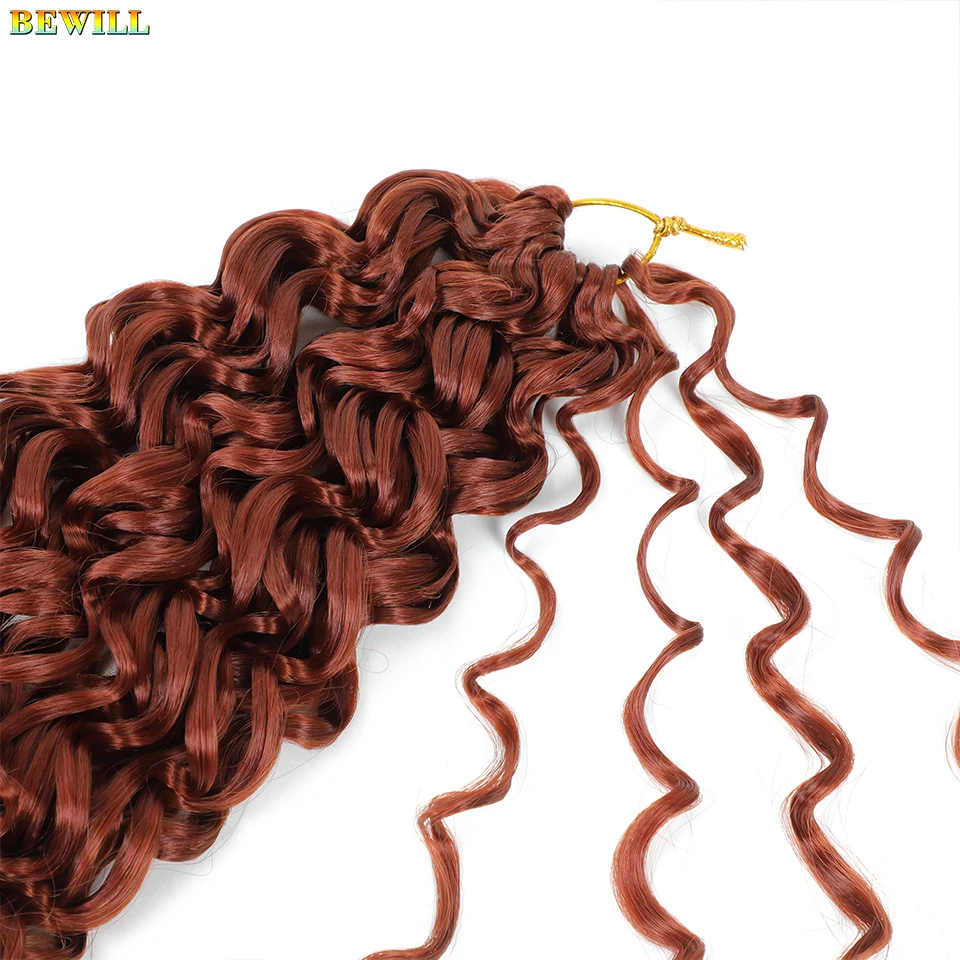 BEWILL GoGo Curl Häkelhaar 14 18 Zoll Wasserwelle Strand Curl Häkelhaar Ombre Synthetische böhmische Zöpfe Haarverlängerungen 1B – Detail 36