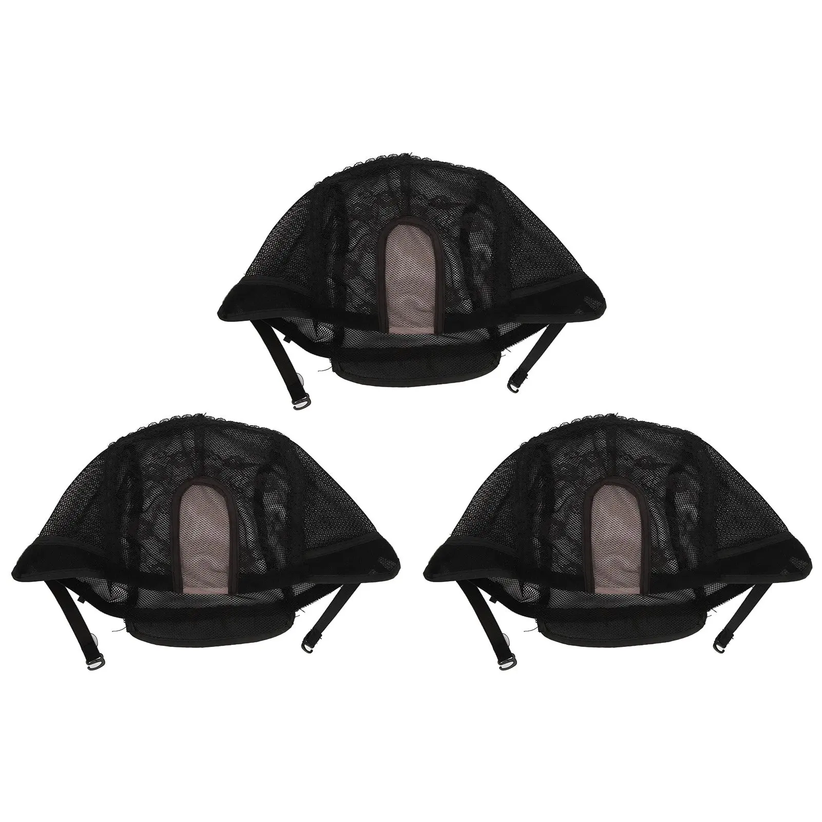 3Pcs Wig Caps Soft Breathable Flexible Nylon Dome Stocking Wig Cap for Making Wigs Women Men