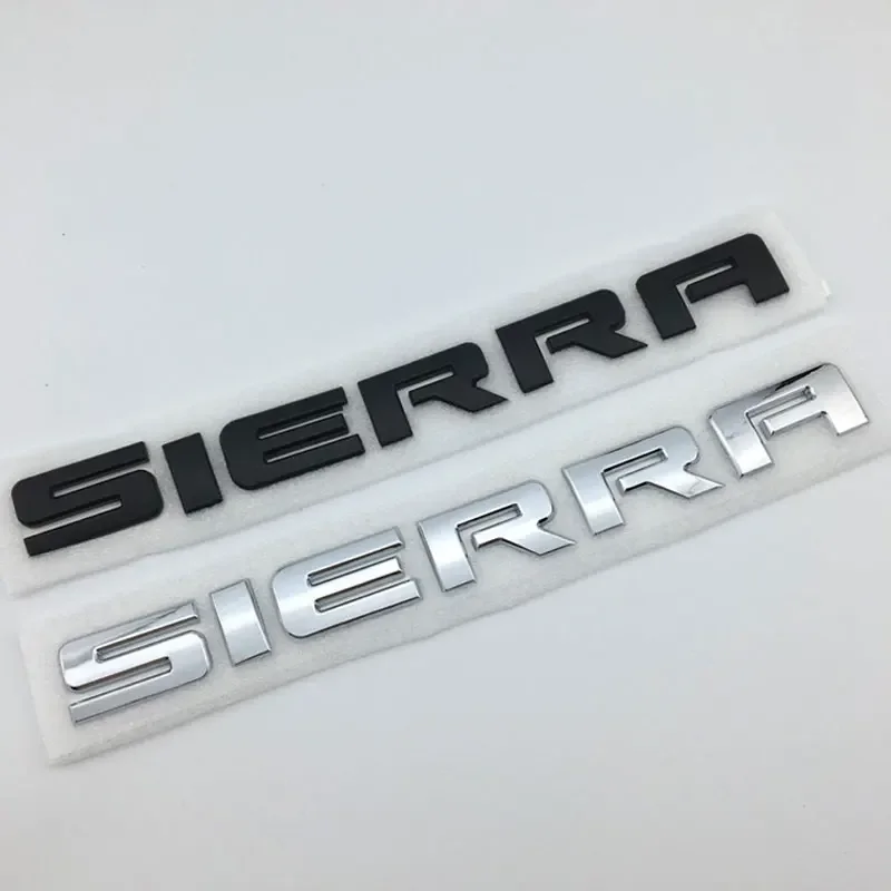 SIERRA New Old Style Letter Car Stickers for Chevrolet GMC Sierra Rear Trunk Tail Logo Door Labels Modified Accessories Decals
