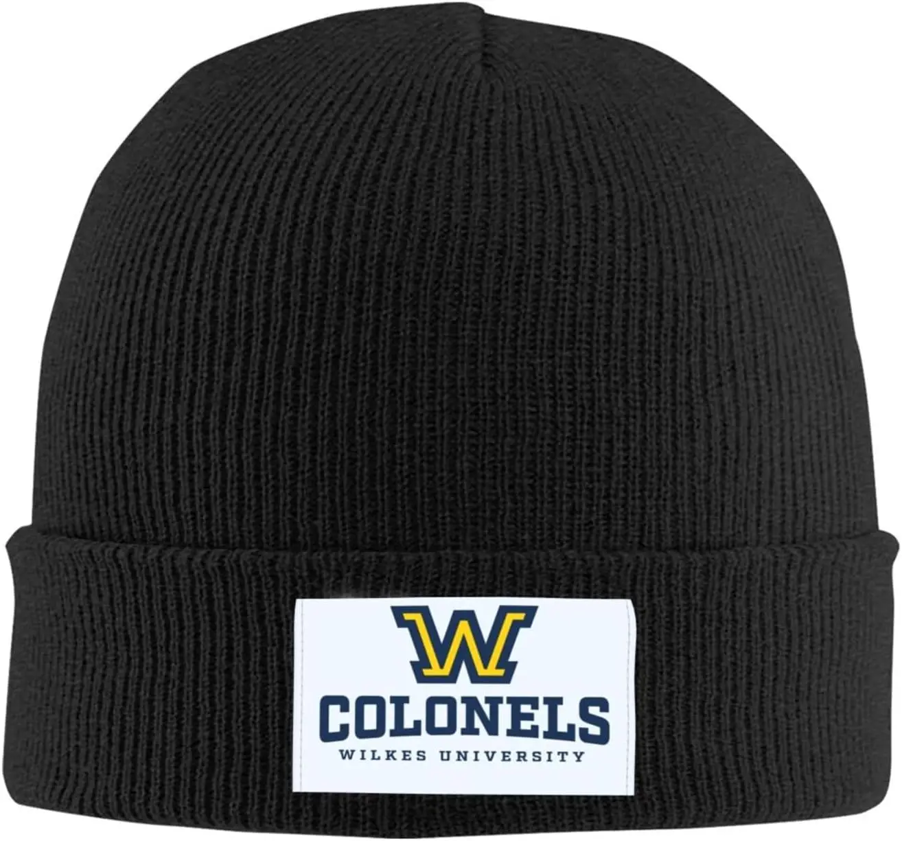 Wilkes University Logo Cold Weather Cuffed Knit Beanie Skully Cap Hat One Size Fit Most