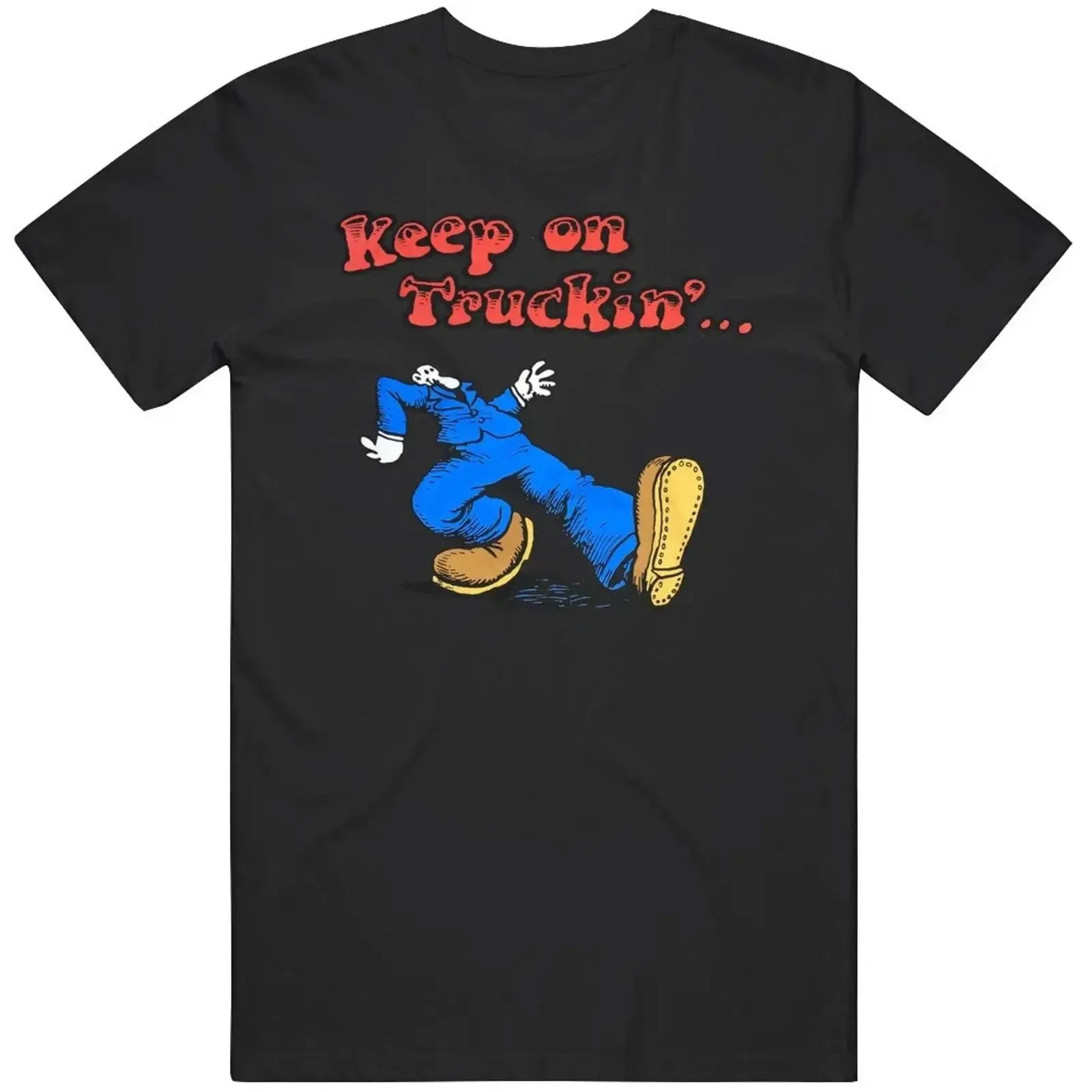 Robert Crumb Keep On Truckin lustiges Comic T Shirt vintage Washed Unisex Stylish fashion Soft Slightly Versatile