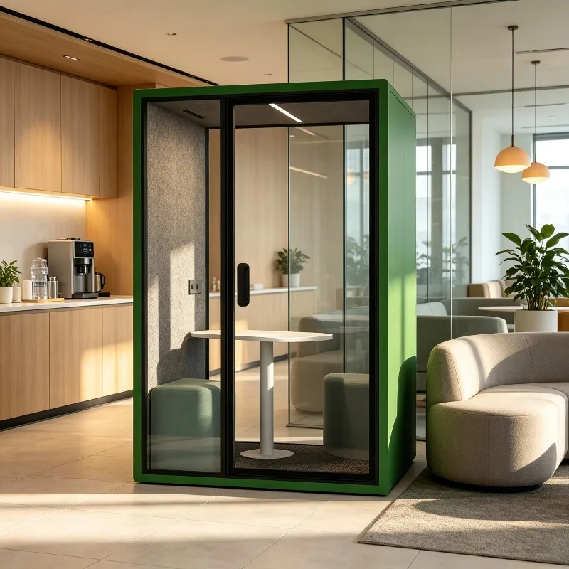 Modern Movable Studio Pod Soundproof Office Work Pods Acoustic Isolation Meeting Telephone Recording Booth