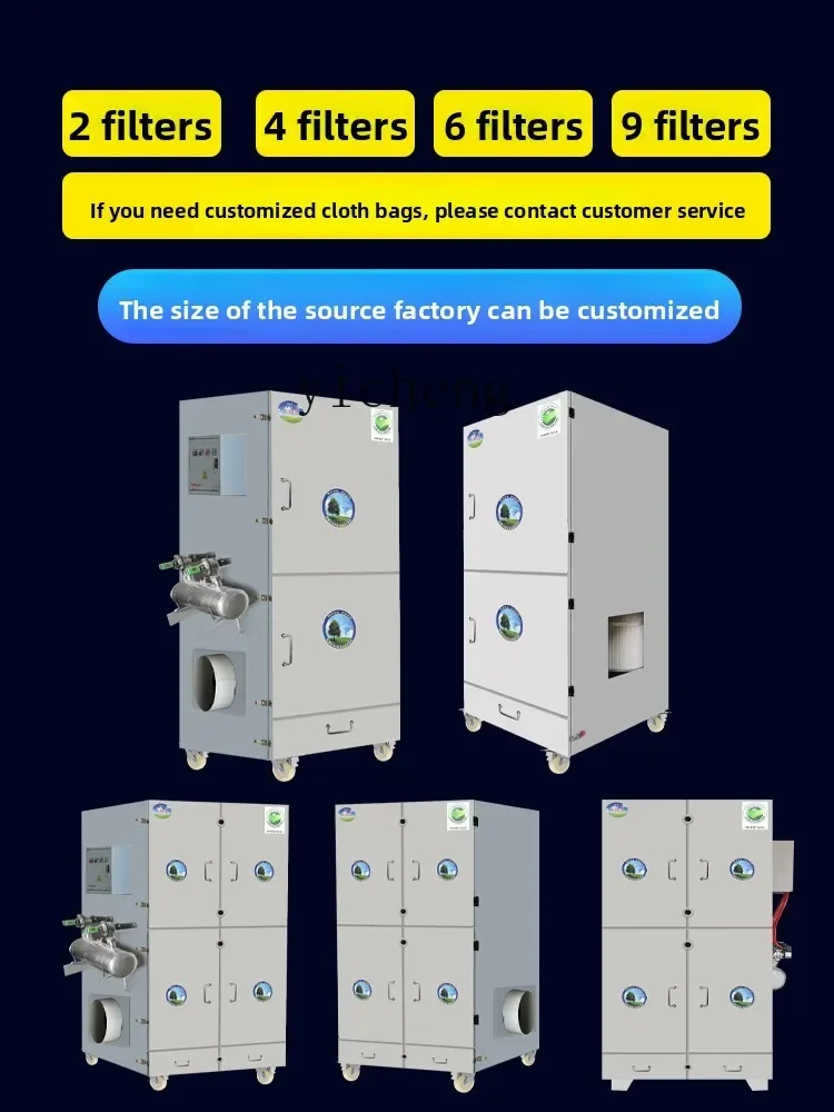 TQH Mobile Pulse Dust Collector Polishing Dust Collector Industrial Laser Cutting Filter Cartridge Bag Dust Collector