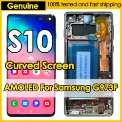 OEM Amoled For SAMSUNG Galaxy S10 Screen Replacement G973F/DS G973U G973  G973 Display Touch Curved Screen Digitizer Repair