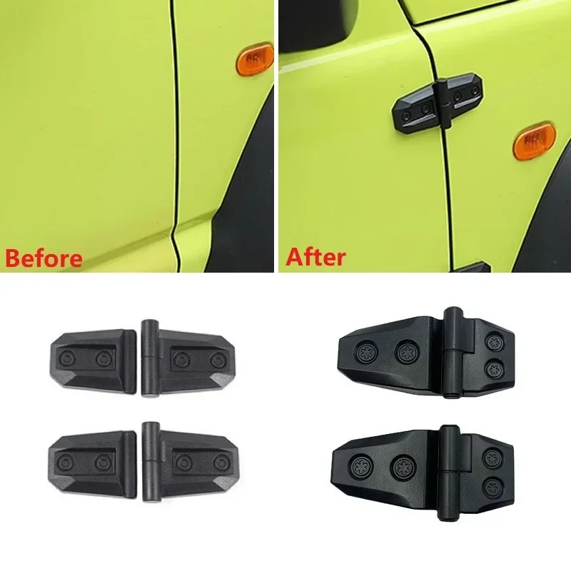 Car Engine Hood Door Hinge Decoration Cover Trim Sticker For Suzuki Jimny JB64 JB74 2018-2020 Auto Mouldings Accessories