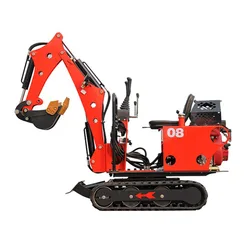 08 Small Crawler Excavator Greening Orchard Hook Machine Digger Soil Crushing Wood Micro Digging Project Small Excavator