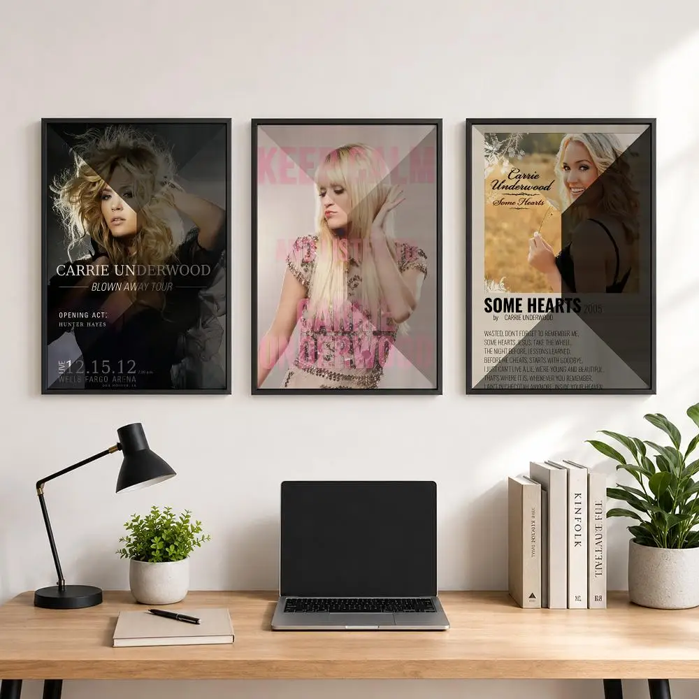 music Carrie Underwood Poster HD Poster Minimalist Home Decoration Suitable for Living Room Bedroom Corridor and Gift Giving