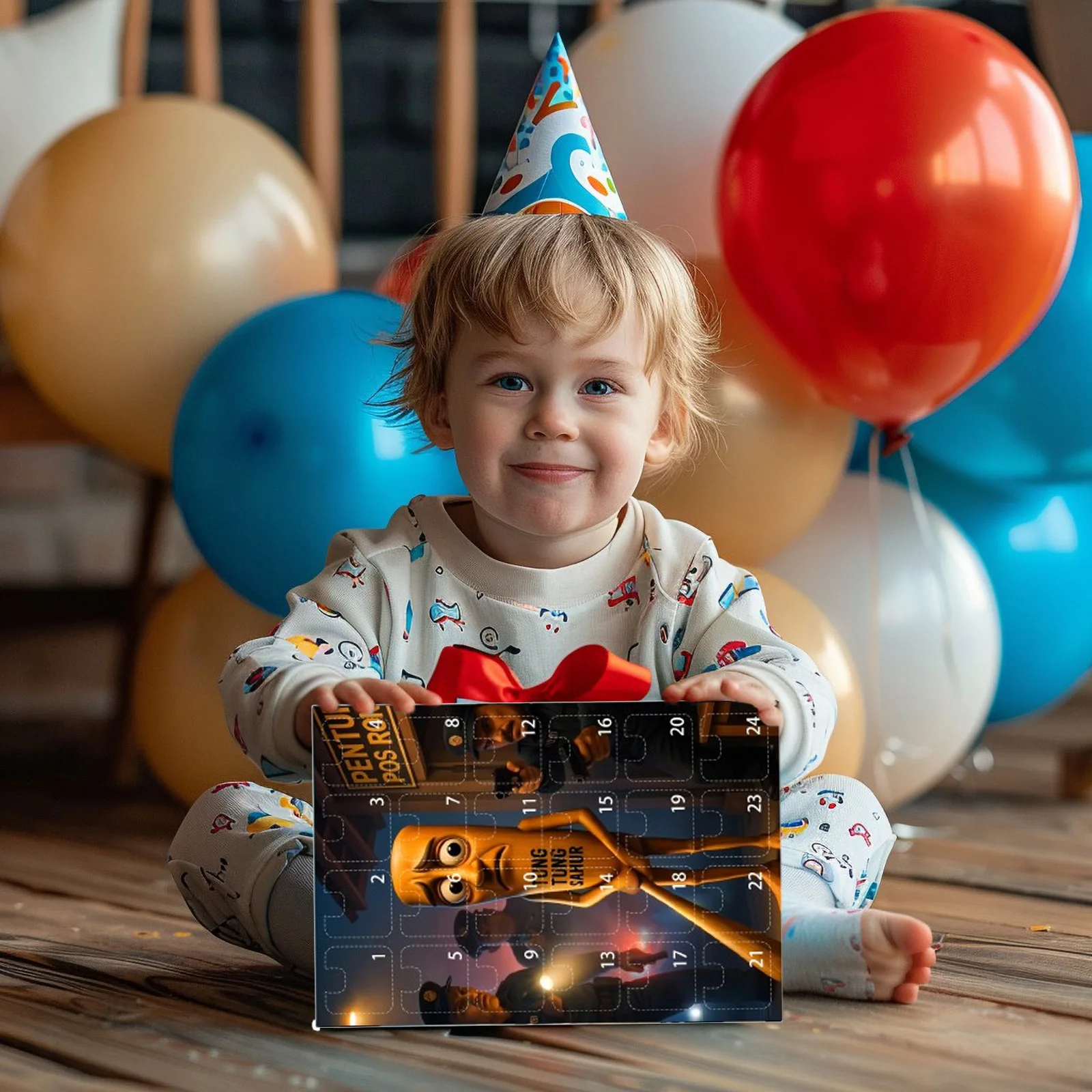 Calendario de Adviento italiano Brainrot, caja ciega Tung Sahur Tralalero, calendario de cuenta atrás de Navidad de 24 días, decoraciones navideñas