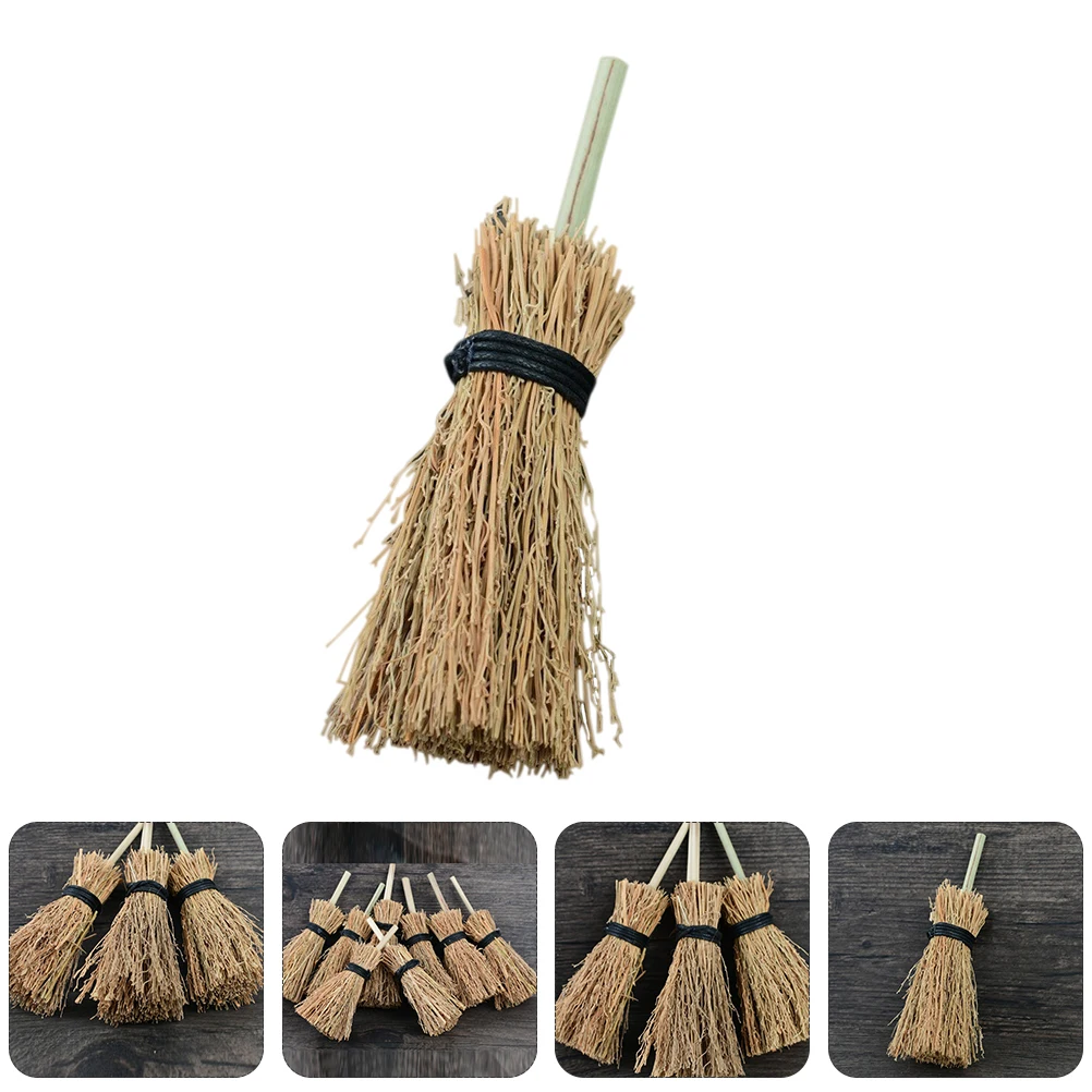 

Wooden Broom Witch nament Charm Pendant Realistic Shape Halloween Decor Mini Broom Charm Craft Idea Classic Design