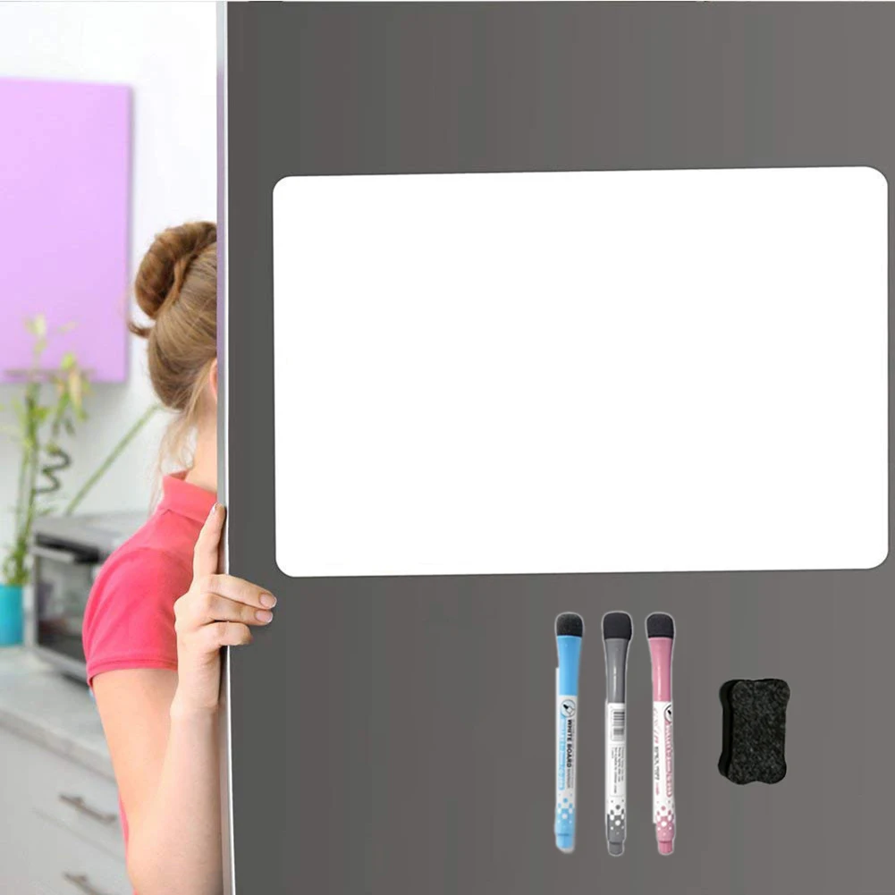 Magnetic Dry Erase Whiteboard Calendar For Refrigerator with 3 Pens and Large Eraser,For Notes Weekly Planning Drawing