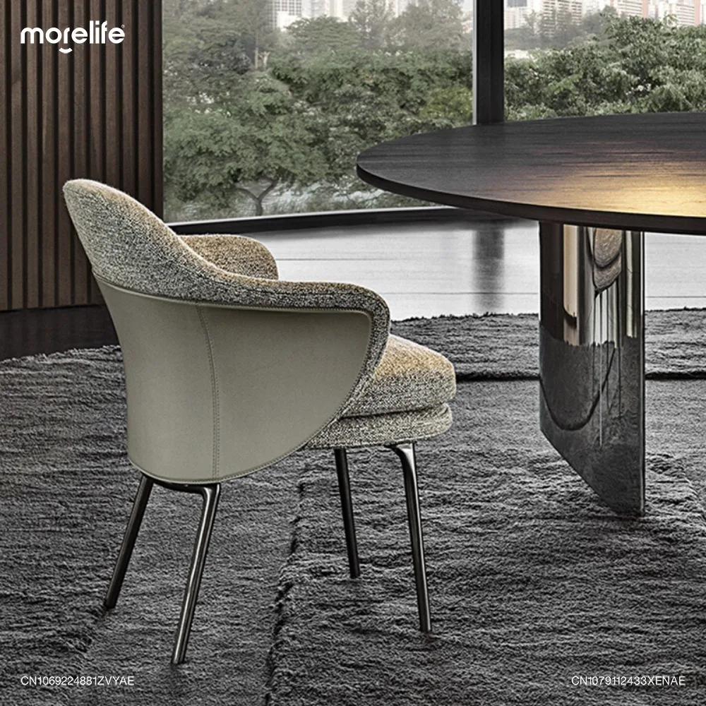 

Light Luxury Dining Chairs Modern Minimalism Upholstered Nordic Style Kitchen Upholstered Chaises Living Room Furniture K01