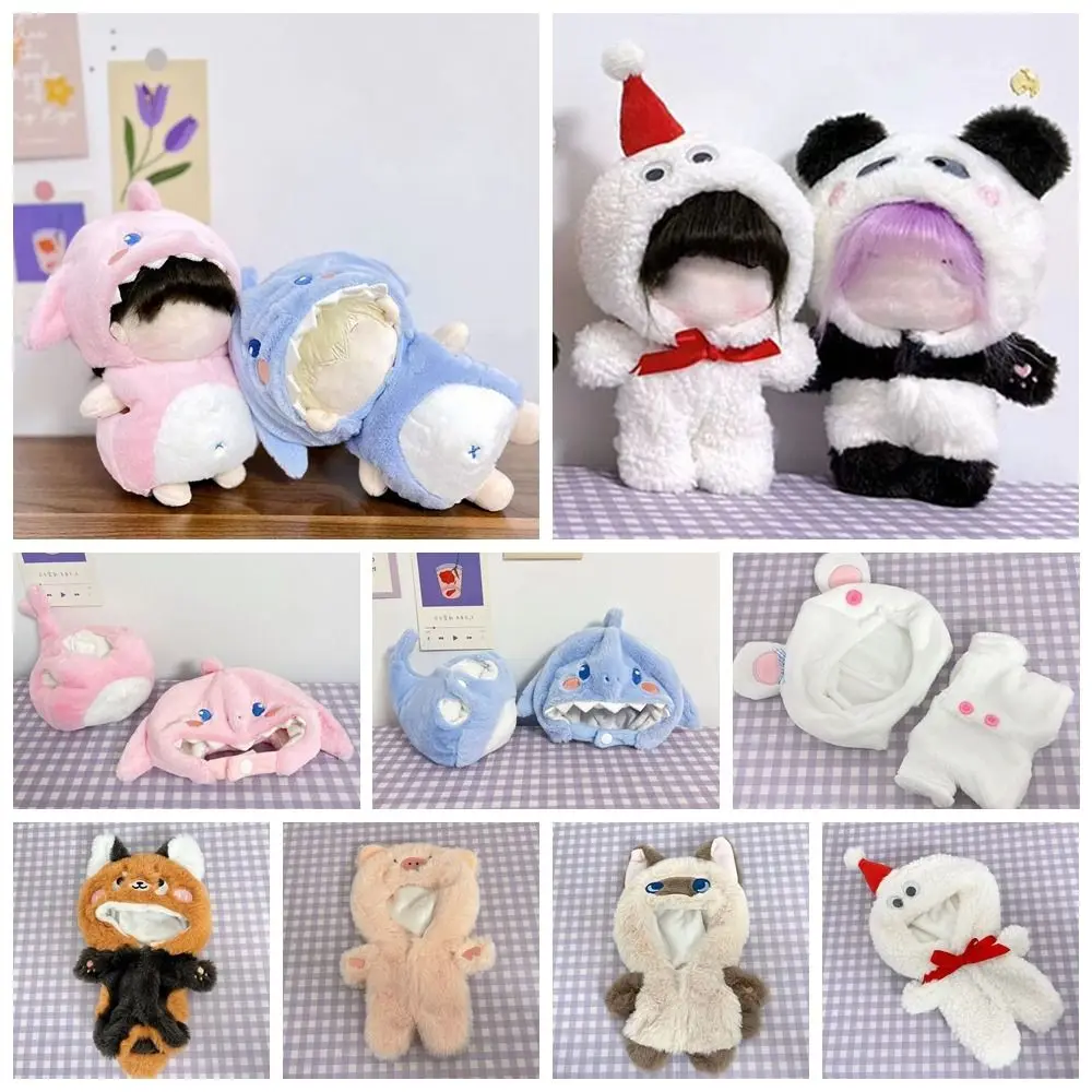 

Хлопковая одежда для куклы 20 см, комбинезон с животными, Маленькие искусственные плюшевые куклы, милая детская одежда