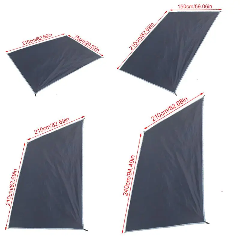 

[S]Tent Footprint Pocket Picnic Mat With Windproof Stakes Camping Portable Folding Waterproof Tent Ground Sheet Travel Beach Mat