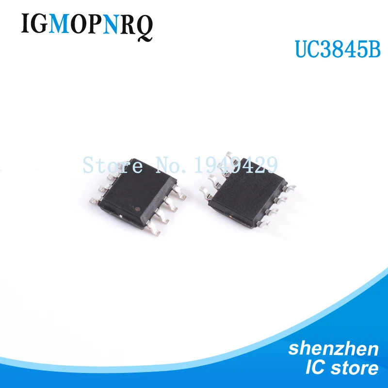 Lote de 10 unidades, UC3845, UC3845B, UC3845BN, SOP-8 SMD IC, electrónico, venta al por mayor