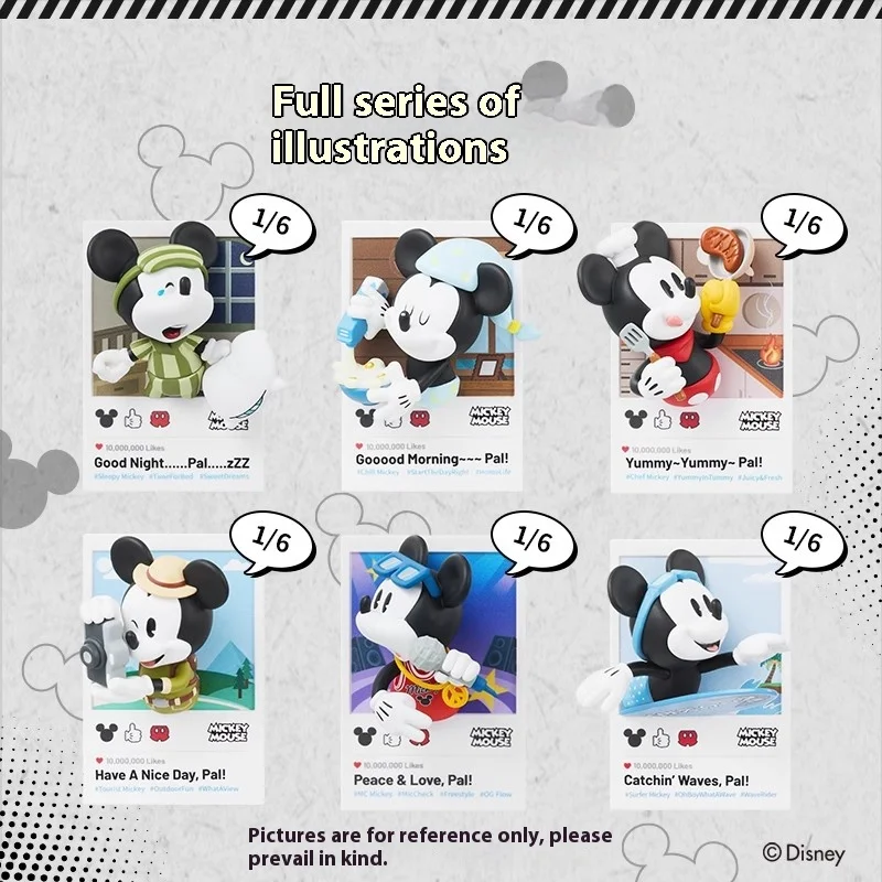 

【Spot】MINISO Miniso Disney Mickey Fun Life Series Трехмерная магнитная глухая коробка Подарочная загадочная коробка
