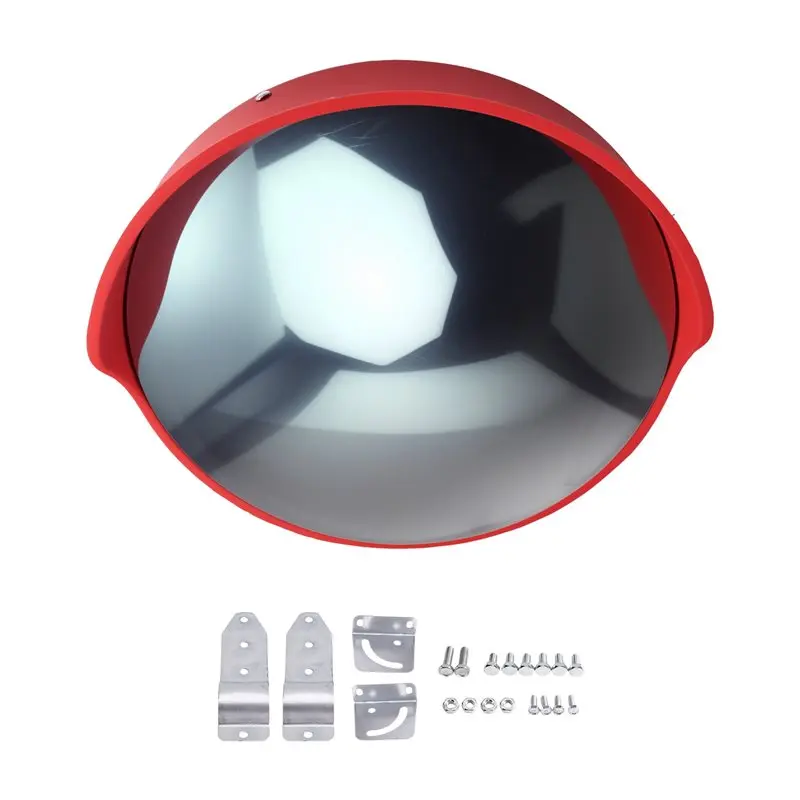 NEW-Standing Mounted For Driveway Blind Spot Mirror Outdoor Convex Traffic Mirror Wide Angle Curved Surface 30Cm Security