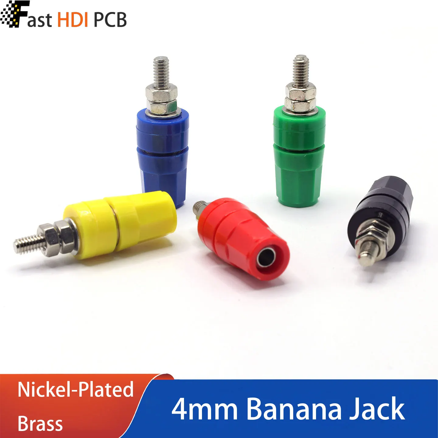4mm Banana Jack Panel Mount Socket 24A 60VDC Nickel Plated Brass Solder Type Binding Post for Speaker Amplifier Test Lead
