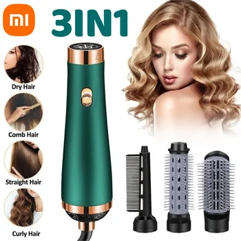 Xiaomi 3in1 怠惰なヘアドライヤーコーム熱風ブラシプロフェッショナルカーラーストレートヘアスタイリングツール電気イオンドライヤーブラシ新