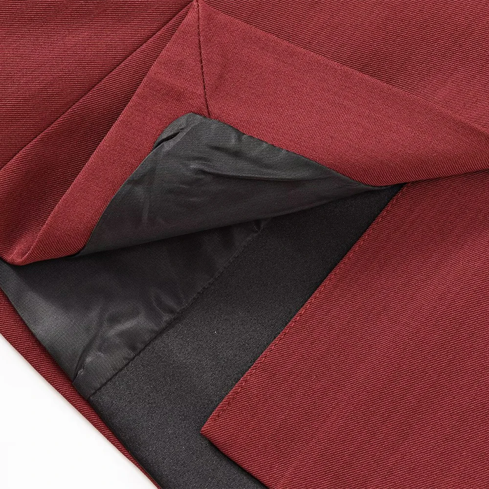 Blazer europeo de manga larga para mujer, traje informal con solapa y doble botonadura y pantalones, estilo Popular