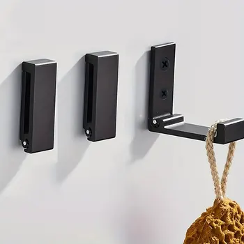 4pcs Heavy-Duty อลูมิเนียมพับ Coat Hooks-ติดผนัง,สนิมตะขอพับสําหรับแขวนเสื้อผ้าเช็ดตัวหมวกกระเป๋า
