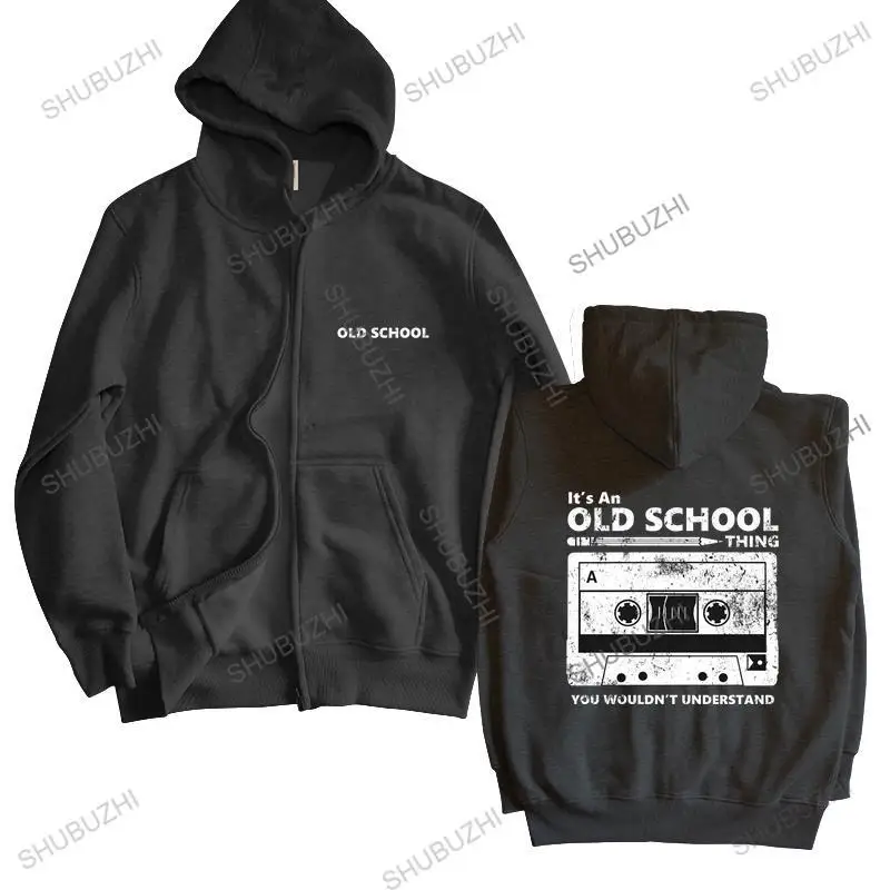 fashion brand winter hoodies Cassette Tape Pencil Boombox Headphones Mixtape Old School Dj Deejay male hooded zipper warm jacket