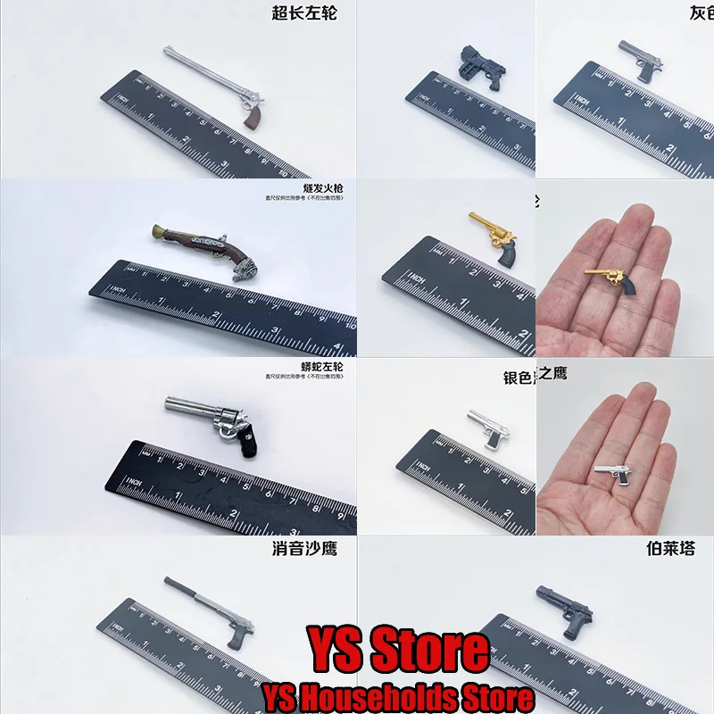 1/12 escala soldado militar mini pistola esquerda águia do deserto modelo brinquedos acessório para 6 "figura de ação terno móvel menina ornamento